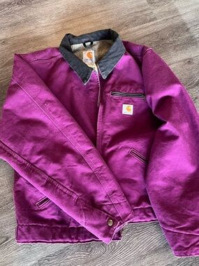 2011 Carhartt Detroit WJ097 Purple Lined Jacket